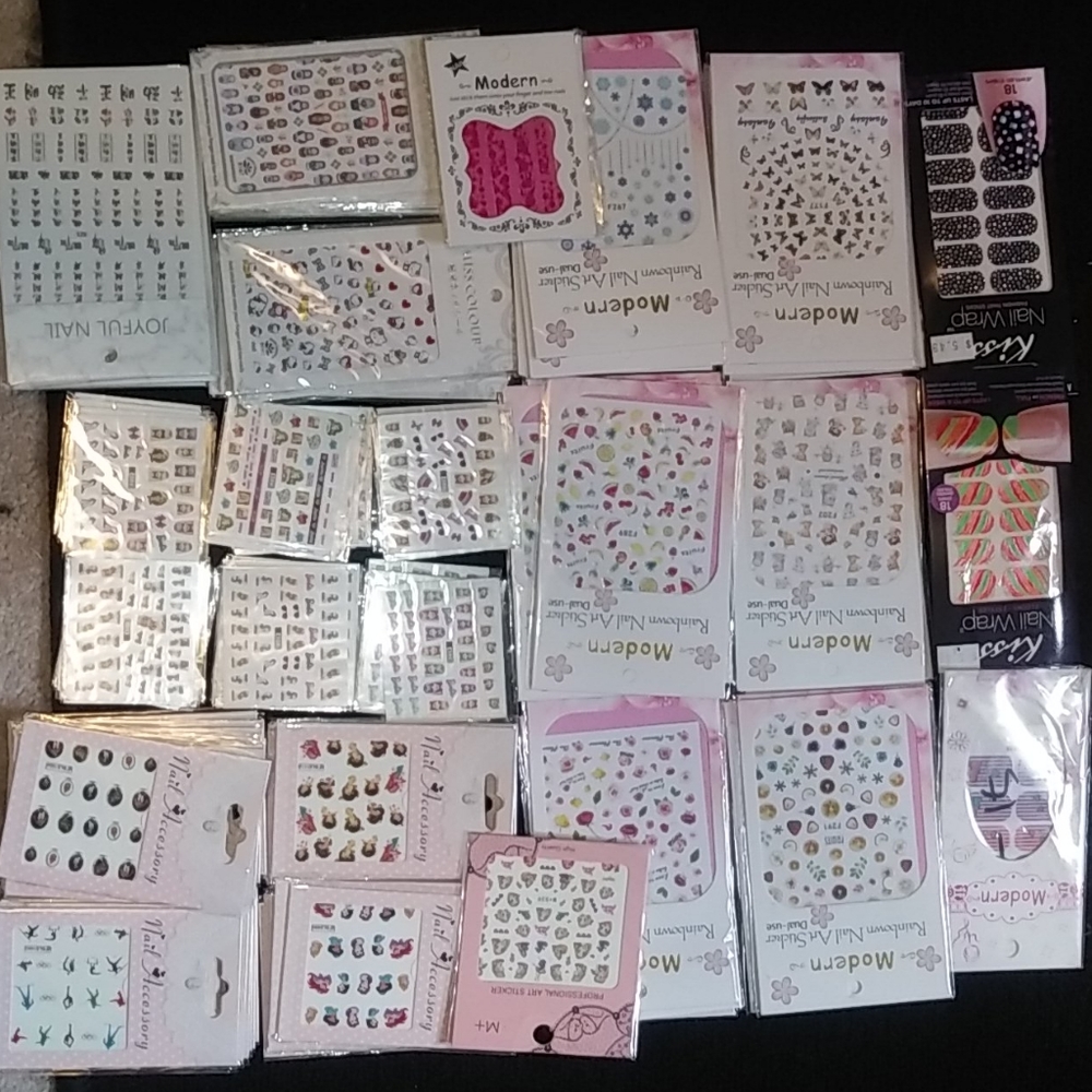 Bulk assorted nail art stickers!  Make an offer!